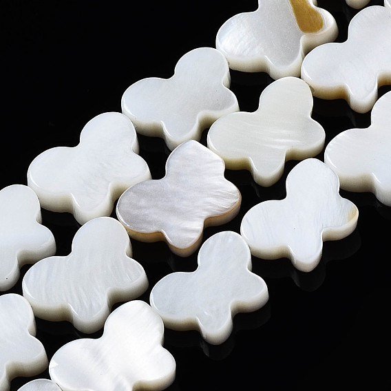 Natural Freshwater Shell Beads Strands, Butterfly