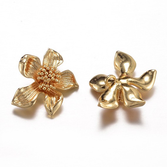 Долговечные латунные подвески, цветок, без кадмия и без свинца