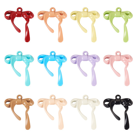 30шт. сплав с распыленной краской подвески, бантом, без свинца, без никеля и без кадмия