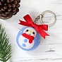 Kit de porte-clés à feutrer à l'aiguille sur le thème de noël avec instructions, kits de feutrage bonhomme de neige