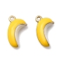 304 нержавеющей стальной эмали подвески, банановые прелести, реальный 14 k позолоченный