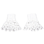Polyester Oversleeves, Lace Wristband, False Sleeves, Wrist Cuff, with Plastic Button, for Women
