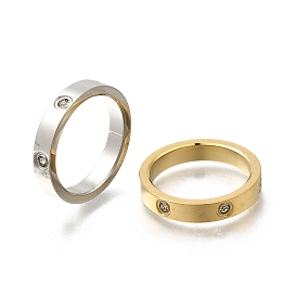 304 женские перстни из нержавеющей стали с кристаллами и стразами