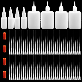 4 шт. пластиковые бутылки-сжиматели, прямоугольные, с 4шт. пластиковых бутылок с крышкой, 4 шт. пластиковые бутылки с клеем, 200шт. пластик 502 резиновый шланг для капельницы