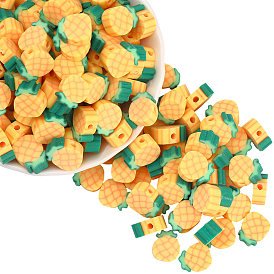 350шт. бусина из полимерной глины ручной работы, ломтик ананаса