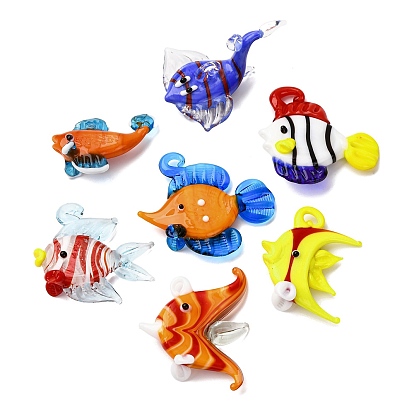 Подвески лэмпворк ручной работы, рыбы прелести