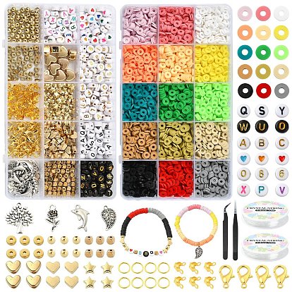 DIY Handmade Polymer Clay & CCB Plastic Beads Stretch Bracelets Making Kits