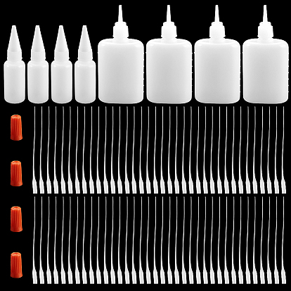 4 шт. пластиковые бутылки-сжиматели, прямоугольные, с 4шт. пластиковых бутылок с крышкой, 4 шт. пластиковые бутылки с клеем, 200шт. пластик 502 резиновый шланг для капельницы