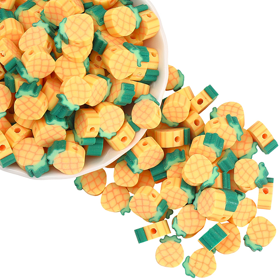 350шт. бусина из полимерной глины ручной работы, ломтик ананаса