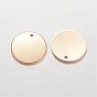 Rack Plating Flat Round Brass Pendants