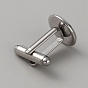 304 Stainless Steel Cuff Button, Cufflink Findings for Apparel Accessories