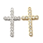 304 подвески из нержавеющей стали, со стразами, ионное покрытие (ip), крестик