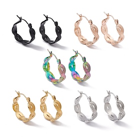 304 Stainless Steel Infinity Hoop Earrings for Women