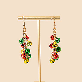 Christmas Series Colorful Bell Earrings - Holiday Ear Accessories for Women.