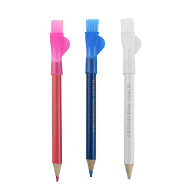 Professional Tailors Chalk Pen with Brush, Tailor's Fabric Marker Chalk, Sewing Tool