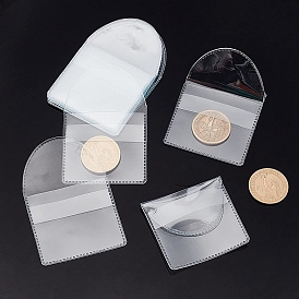 Transparent PVC Plastic Medal Coin Display Bag, Coin Storage Holder for Collectors