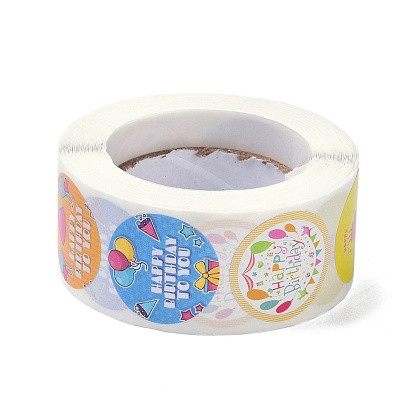 China Factory Paper Gift Tag Stickers, Round with Birthday ...