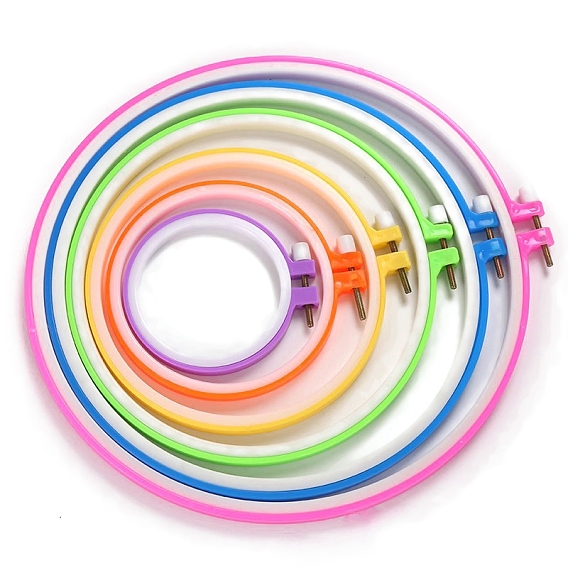 Круглые пяльцы для вышивания крестиком из АБС-пластика, вышитая рамка дисплея, аксессуары для швейных инструментов