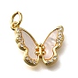 Латунные микро проложить кубического циркония подвески, без кадмия, без никеля и без свинца, с оболочкой, бабочки прелести, с целью перехода в кольце