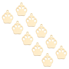 Unicraftale 304 Stainless Steel Charms, Laser Cut, Dog Footprint