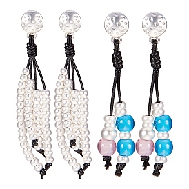 SUNNYCLUE Alloy Stud Earrings, with Ear Nuts & Acrylic Beads, Rondelle