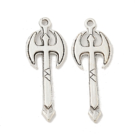 Сплавочные подвески тибетского стиля, без кадмия и без свинца, топор, 37x14x2 мм, Отверстие : 2 мм , около 510 шт / 1000 г