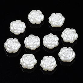 Perles de nacre en plastique ABS, fleur