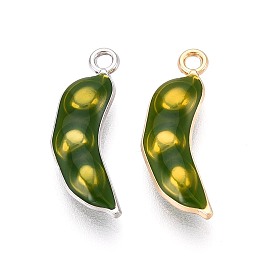 Подвески из эмали и сплава, гороховое очарование