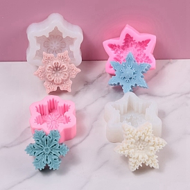 DIY Silicone Snowflake Candle Molds, Resin Casting Molds, For UV Resin, Epoxy Resin Jewelry Making
