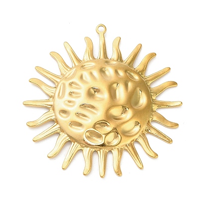 Текстурированные 304 большие подвески из нержавеющей стали, золотые