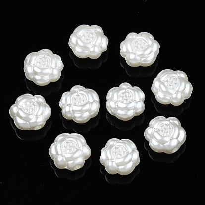 Perles de nacre en plastique ABS, fleur