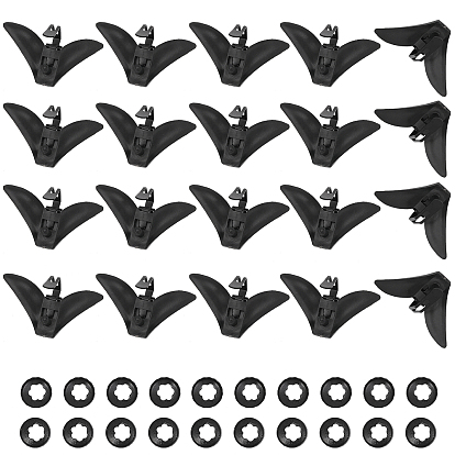 Железные зажимы для галстука, с пластиковым фиксированным воротником