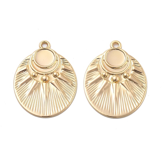 Сеттинги для кулона (кабошонов), латунь , овальные с солнцем, долговечный