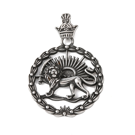 304 подвески из нержавеющей стали, плоская круглая подвеска с амулетами шир о хоршид