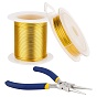 Copper Wire, for Jewelry Making, with Iron Round Nose Pliers