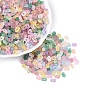 Perles de rocaille en verre transparent dépoli fgb, arachide, trou rond, teint et cœur