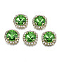 Sew on Rhinestone, Transparent Glass Rhinestone, with Brass Prong Settings, Faceted, Square