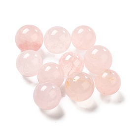 Natural Rose Quartz Beads, No Hole/Undrilled, Round
