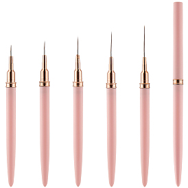 5 шт. пластиковая кисточка для рисования линий на ногтях, инструменты рисования