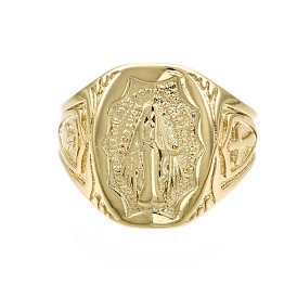 Anneaux en laiton de manchette, anneaux ouverts, sans nickel, vierge marie