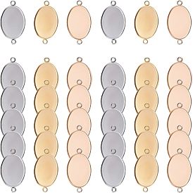 Наборы для самостоятельного изготовления соединительных элементов, включают вакуумное покрытие PVD 304 оправы для кабошонов из нержавеющей стали и кабошоны из прозрачного стекла, овальные