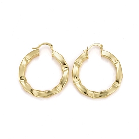 Массивные серьги-кольца Huggie из латуни с реечным покрытием для женщин, без свинца и без кадмия