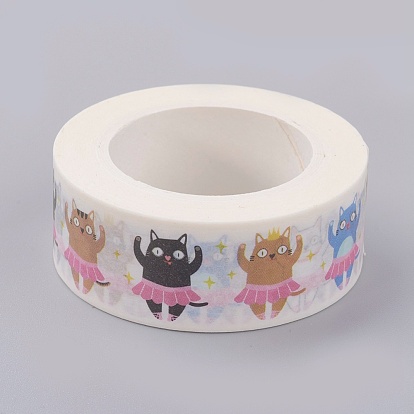 Cintas de papel decorativas del libro de recuerdos de bricolaje, cintas adhesivas, con caja de plástico
