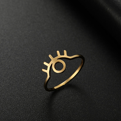 Выдолбленный глаз 304 кольца из нержавеющей стали для женщин