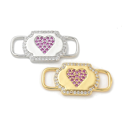 Стойка покрытие латунь микропаве прозрачный и орхидея кубический цирконий сердце маска соединительные подвески, долговечный, без свинца и без кадмия