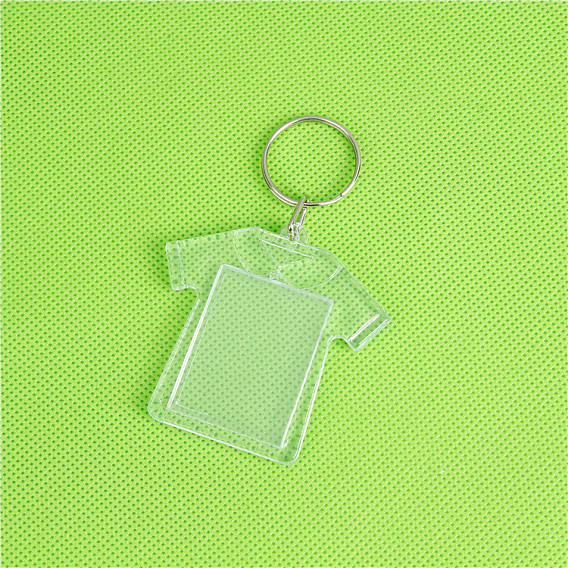 Брелок для фоторамки из акрила, с железными разрезными брелоками, ткань