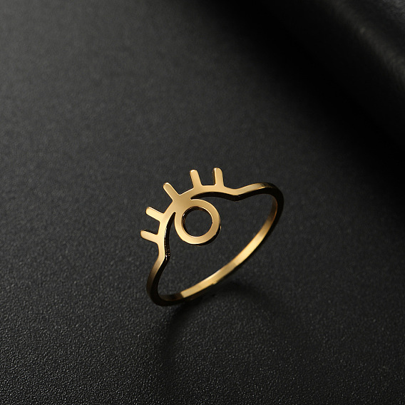 Выдолбленный глаз 304 кольца из нержавеющей стали для женщин