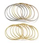 7Pcs PVD Vacuum Plating 202 Stainless Steel Bangle Sets, Stackable Textured Bangles for Women