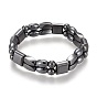 Magnetic Synthetic Hematite Stretch Bracelets
