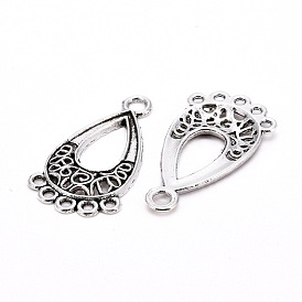 Коннекторы тибетского стиля, для люстры, без свинца и без кадмия, 28x15.5x1 мм, отверстие : 1.5 мм, Около 735 шт / 1000 г